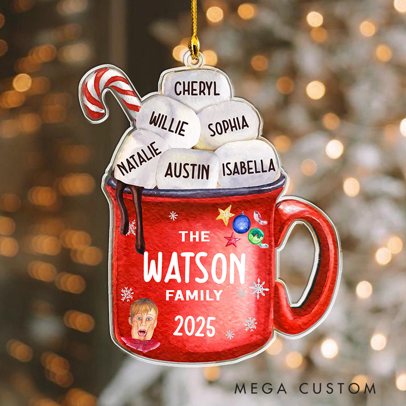 Personalized Classic Movie Inspired Marshmallow Christmas Ornament 2025 Acrylic Family Ornament Movie Christmas Gift Film Xmas Gift Christmas Decor
