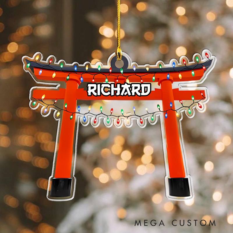 Personalized Fushimi Inari Shrine Torii Gate Christmas Ornament 2025 Acrylic Ornament Anime Lover Christmas Gift Xmas Gift Christmas Decor