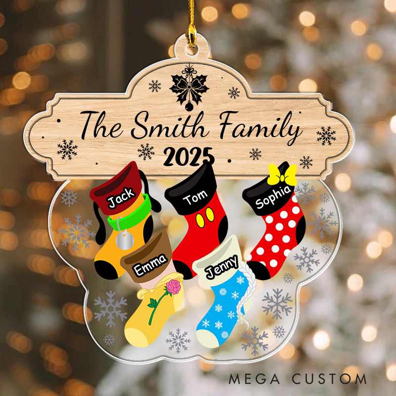 Personalized Family Stocking Christmas Ornament 2025 Acrylic Ornament Movie Christmas Gift Film Xmas Gift Christmas Decor