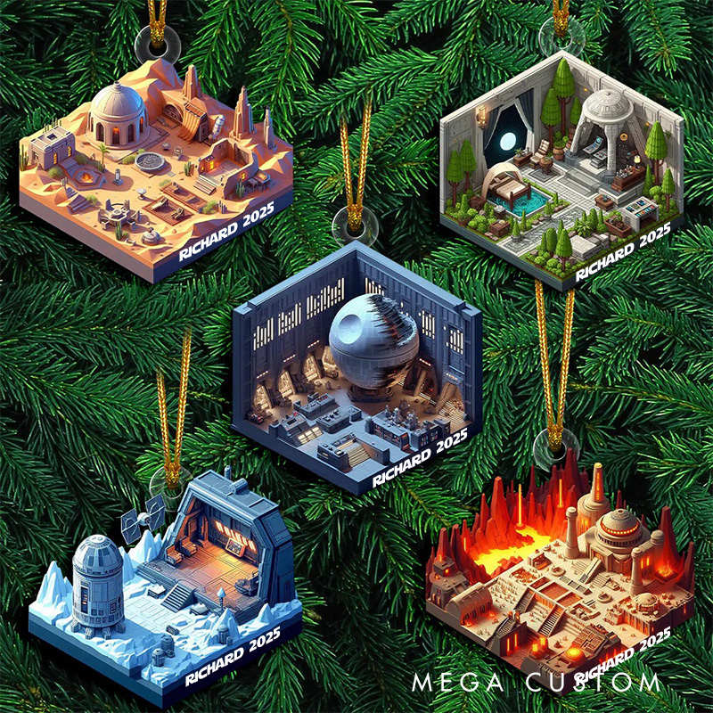 Personalized Future Planet Movie Room 2D Flat Acrylic Ornament Movie Christmas Gift Film Xmas Gift Christmas Decor