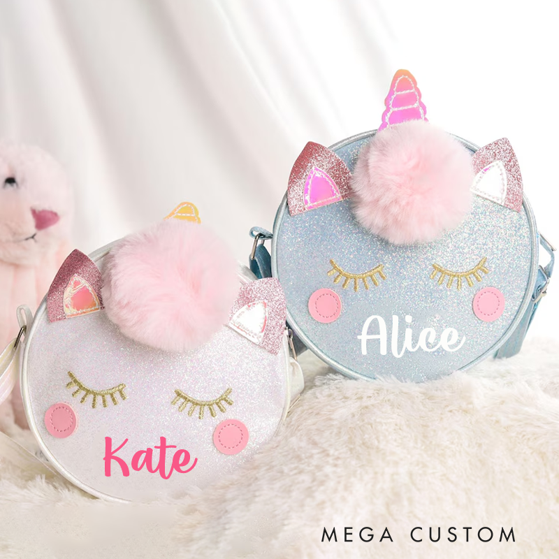 Personalized Unicorn Toddler Purse Unicorn Crossbody Bag Unicorn Bag with Name Custom Flower Girl Gift Little Girl Birthday Gift Christmas Gifts