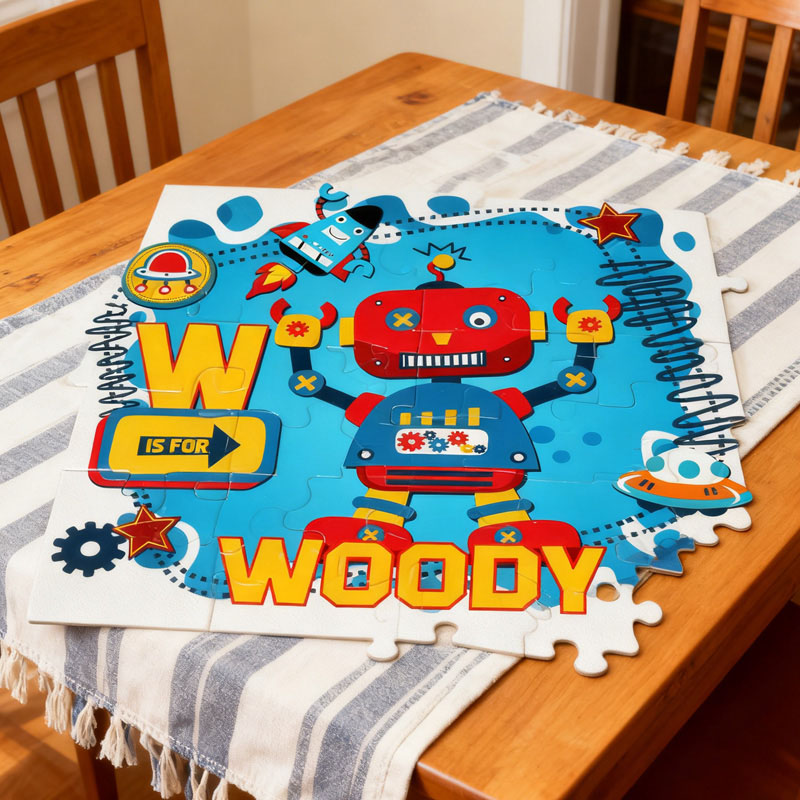 Personalised Robot Jigsaw Puzzle Robot Puzzle for Kids Custom Gifts for Kids