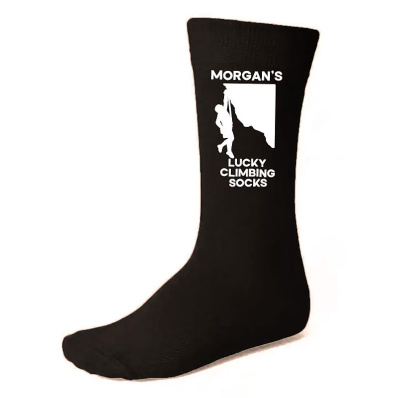 Personalised Lucky Climbing Socks Machine Rock Climbing Gift Rock Climbing Gifts