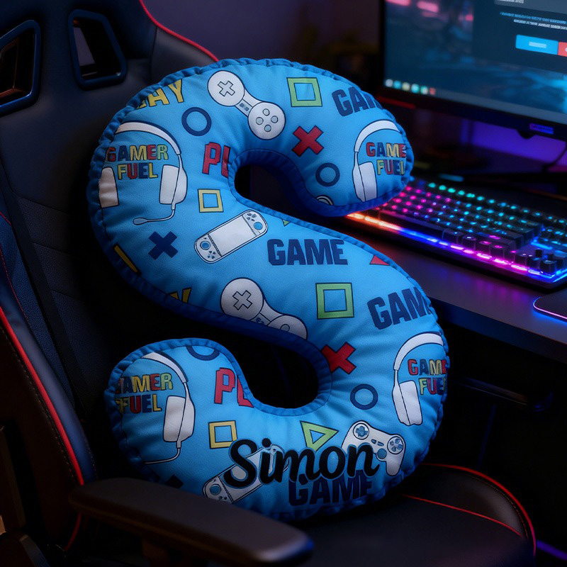 Personalized Gamer Cushion Pillow Custom Game Room Decoration Gift for Game Geek Lover