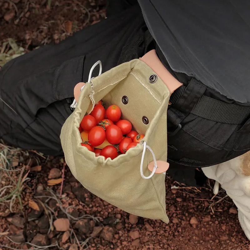 Personalization Foraging Bag Leather Bushcraft Hiking Belt Baggathering Bag Fruit Picking Bag Camping Gear Gift for Gardener