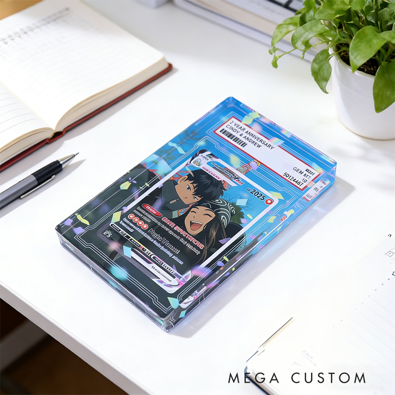 Personalized Anime Style Couple Photo Acrylic Game Card with Photo Card Game Collection for Game Lovers Birthday Gift for Couple Anniversary