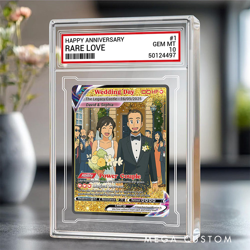 Personalized Glitter Style Couple Photo Acrylic Game Card with Photo Card Game Collection for Game Lovers Birthday Gift for Couple Anniversary