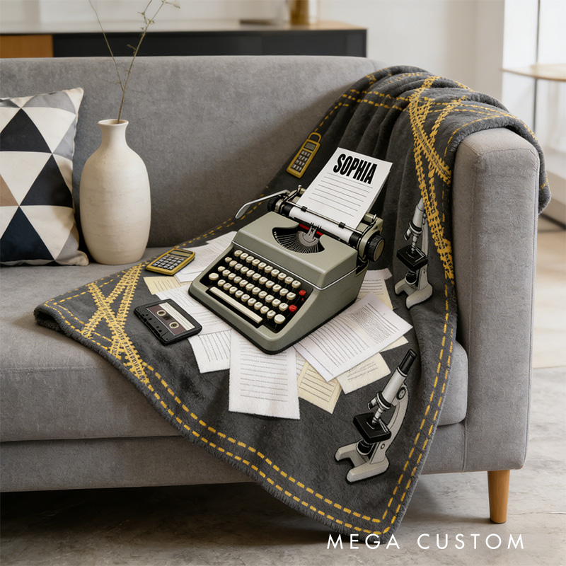 Personalized Detective Wearable Blanket Hoodie with Name Movie Lover Gift for Friends Birthday Gift