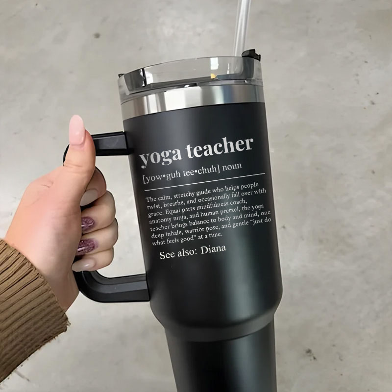 Personalized Yoga Teacher Definition Tumbler Custom Sports Yoga Tumbler Retreat Yoga Teacher Gift for Her Women