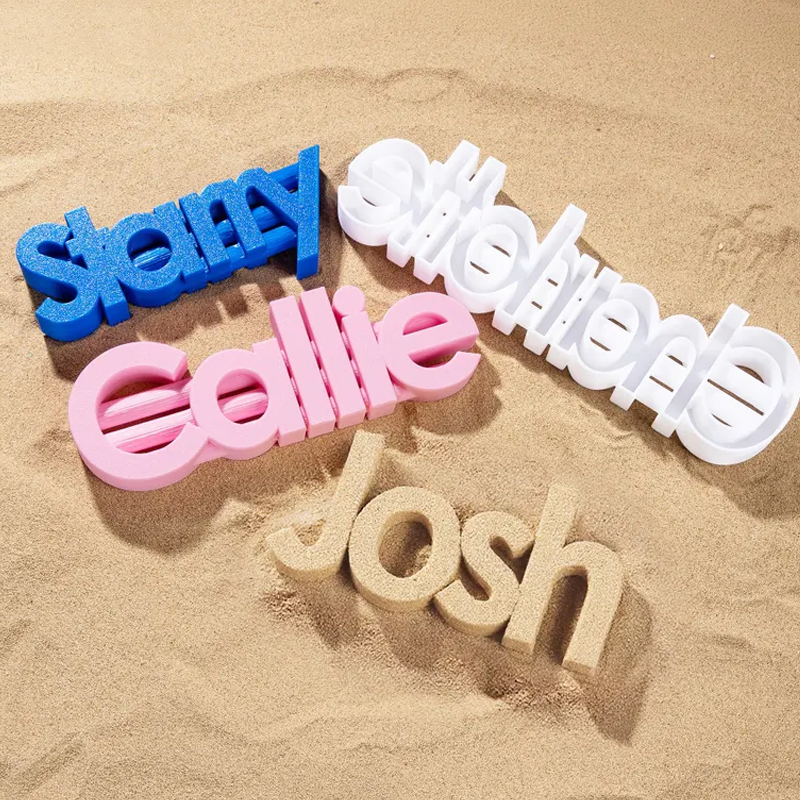 Personalized Sand Mold Custom Name Sand Mold Toy Personalized Beach Toy for Kids Sandbox Stamp Summer Vacation Nameplate