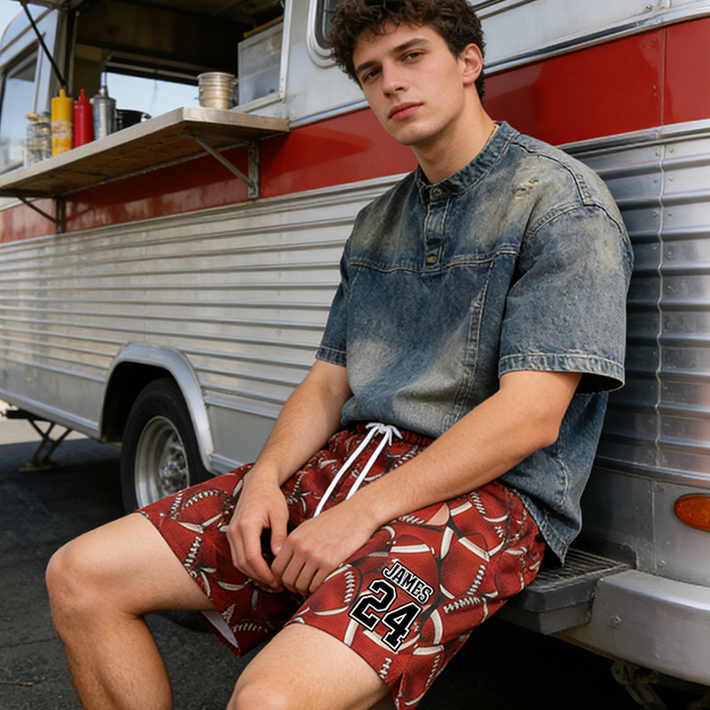 Personalized Football Shorts Custom Name and Number for Sports Lovers