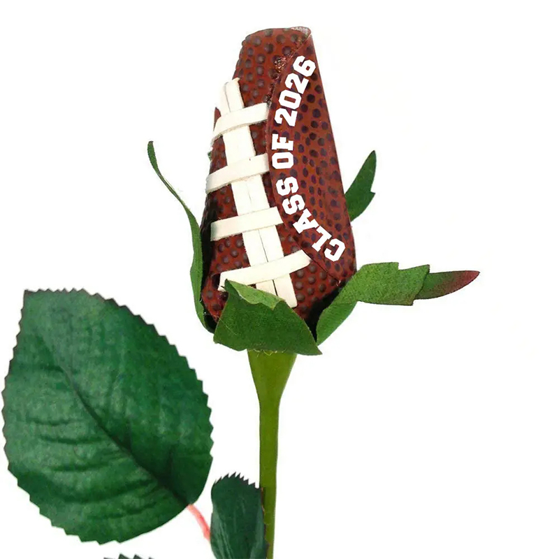 Personalized Football Rose Bouquet with Custom Text for Weddings, Graduations, Birthdays Team Gifts and Celebrations