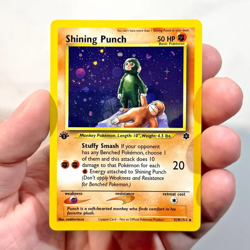 Punch Monkey Holographic Card Game Collection for Game Lovers Birthday Gift 