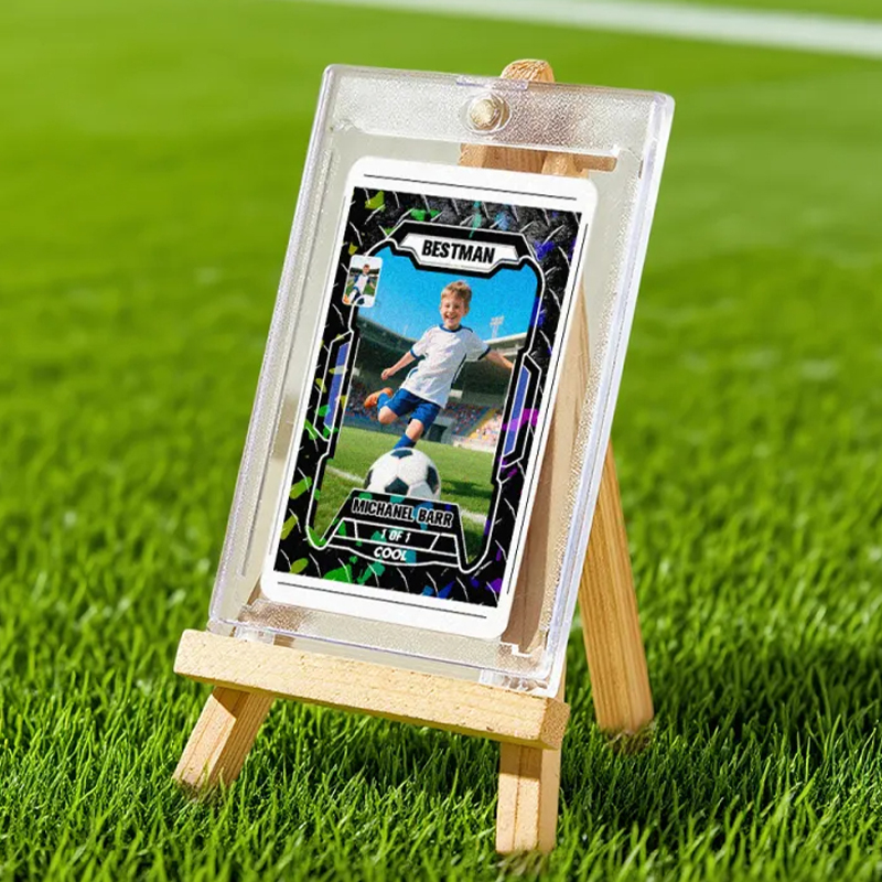 Personalized Custom Sports Trading Card with Name, Team, and Holographic Options for Gifts, Tournaments or Keepsakes