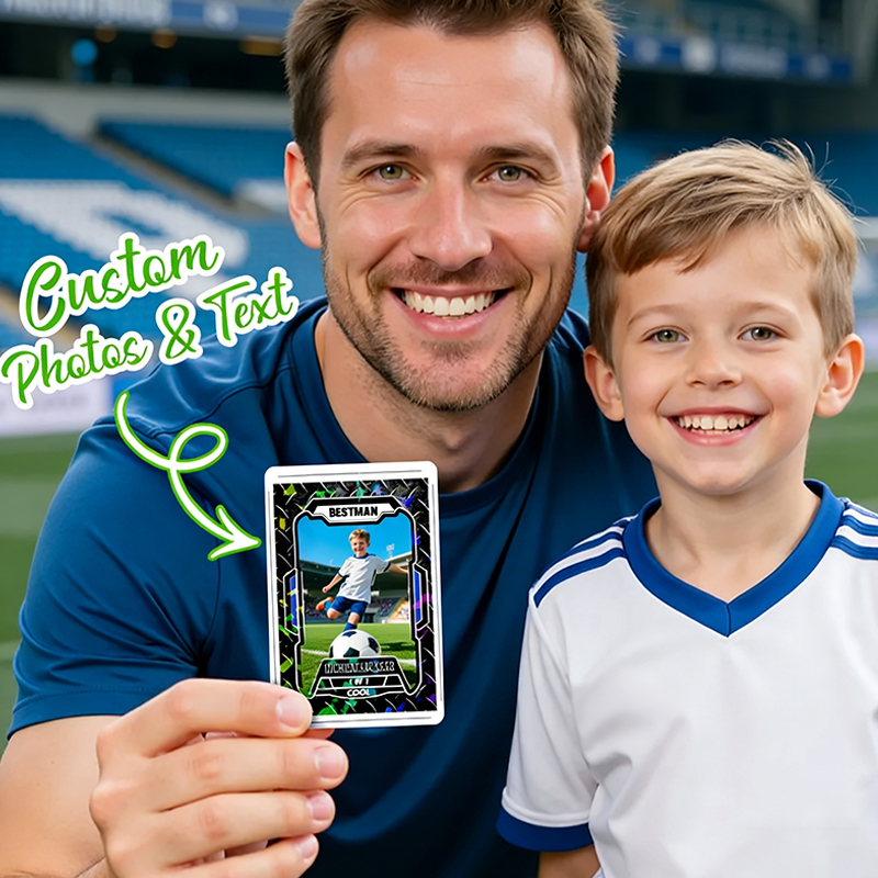 Personalized Custom Sports Trading Card with Name, Team, and Holographic Options for Gifts, Tournaments or Keepsakes