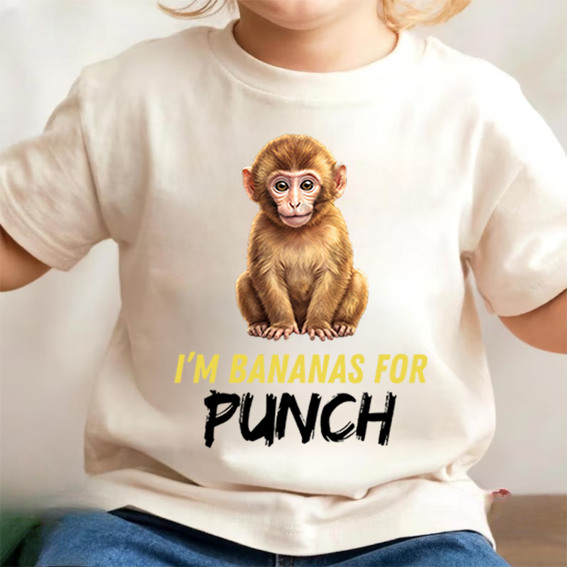 I'm Bananas For Punch Soft Cotton Comfort Gift Outfit Punch Monkey Kid T-Shirt
