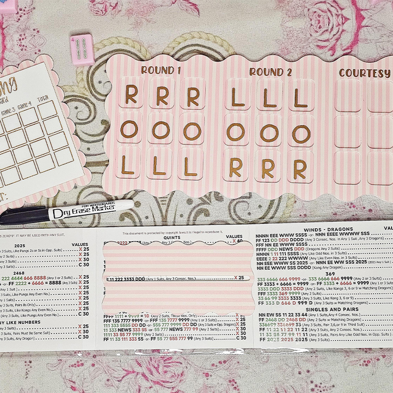 [Copy][Copy]Personalized Mahjong Practice Board, Mahjong Beginner, Charleston, Mahjong Accessories, Mahjong Tiles