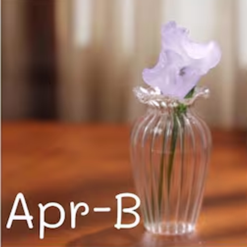 Handmade Pretty Glass Birth Month Flower Snowdrop Rose Larkspur Gift For Mom Family Birth flower Bouquet