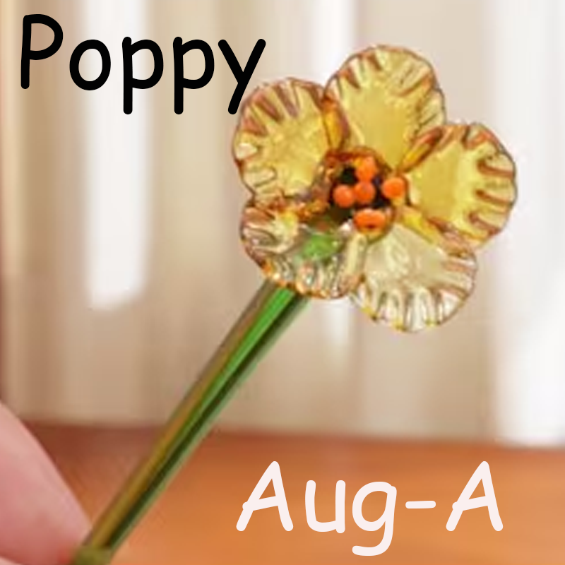 Handmade Pretty Glass Birth Month Flower Snowdrop Rose Larkspur Gift For Mom Family Birth flower Bouquet