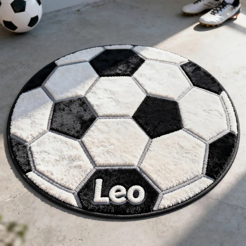 Personalized Soccer-Shaped Doormat and Transform Kids Space with Custom Name