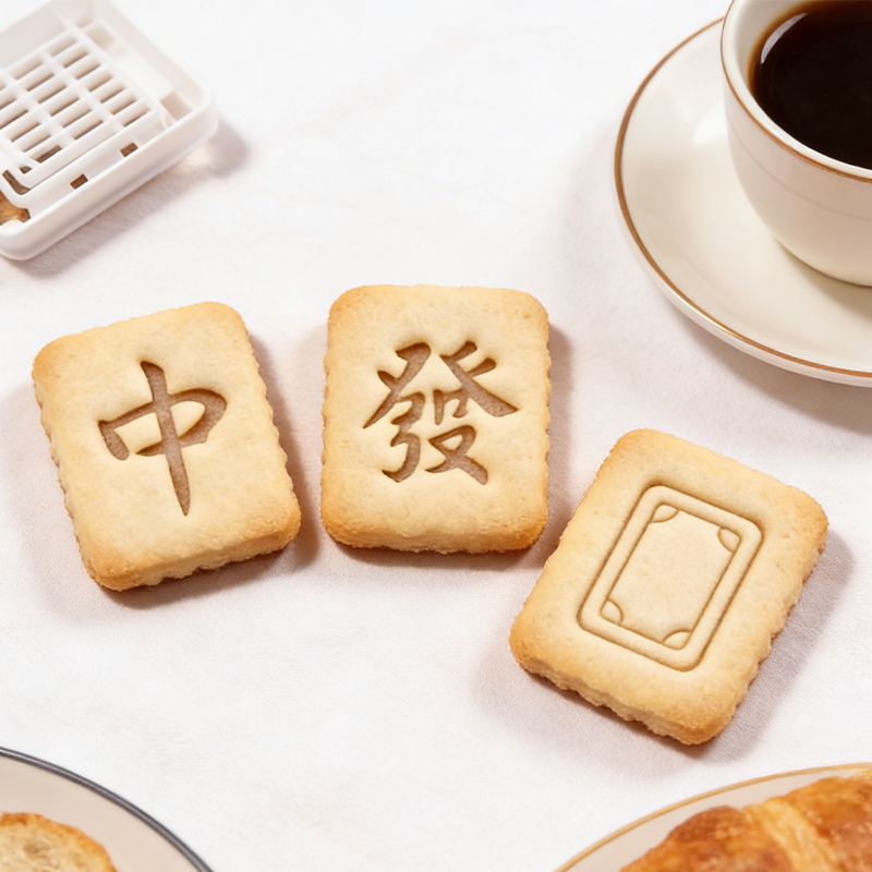 Personalized Mahjong 中发白 Cookie Cutter for Family Gatherings and Mahjong Lovers