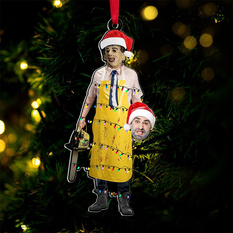 Personalized Funny Horror Movie Photo 2D Flat Acrylic Ornament Movie Christmas Gift Film Xmas Gift Christmas Decor