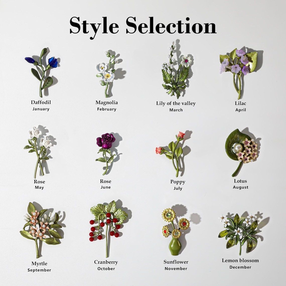 Personalized Bridesmaid Flower Brooch , Custom Groomsmen Flower Brooch, Wedding Brooch, Birthday Gift for Her