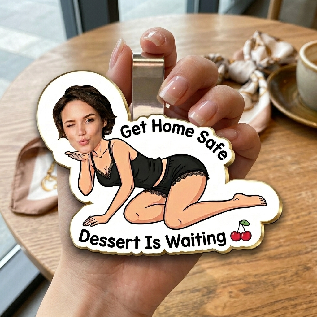 Personalized Drive Safe Funny Photo Body Car Visor Clip Funny Gifts For Husband Wife Custom Acrylic Photo Car Visor Clip - Gift For Husband Anniversary Gift for Him
