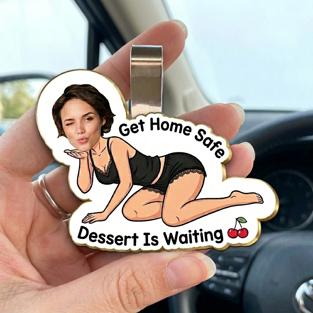 Personalized Drive Safe Funny Photo Body Car Visor Clip Funny Gifts For Husband Wife Custom Acrylic Photo Car Visor Clip - Gift For Husband Anniversary Gift for Him
