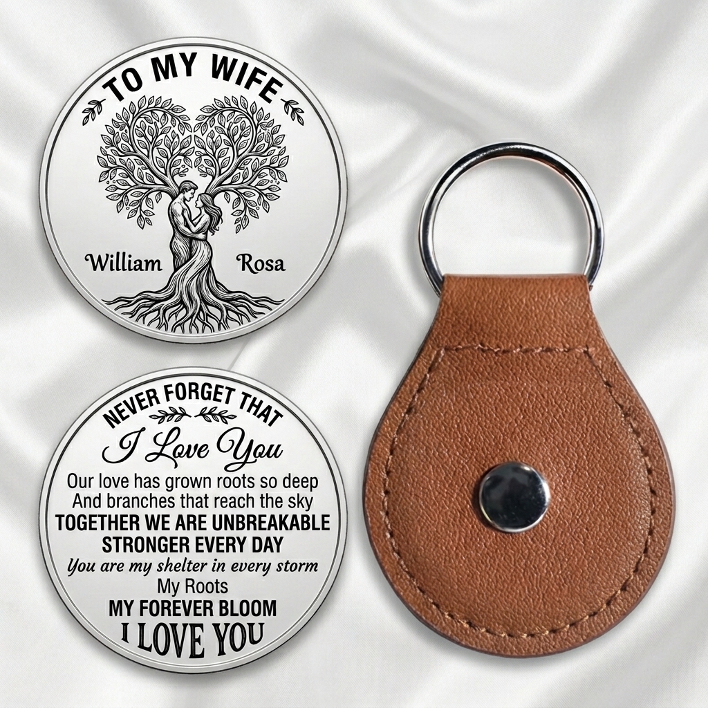 Personalized Never Forget That I Love You Pocket Hug for Wife Couple Love Tree Pocket Hug for Wife Anniversary Gift for Wife Custom Pocket Hug with Name Couple Gift