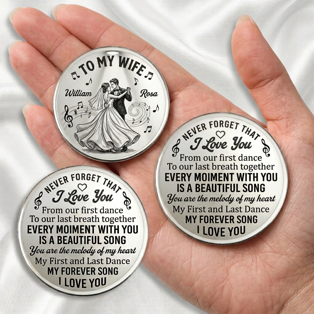 Personalized Never Forget That I Love You Pocket Hug for Wife Couple Dance Design Pocket Hug for Wife Anniversary Gift for Wife Custom Pocket Hug with Name Couple Gift