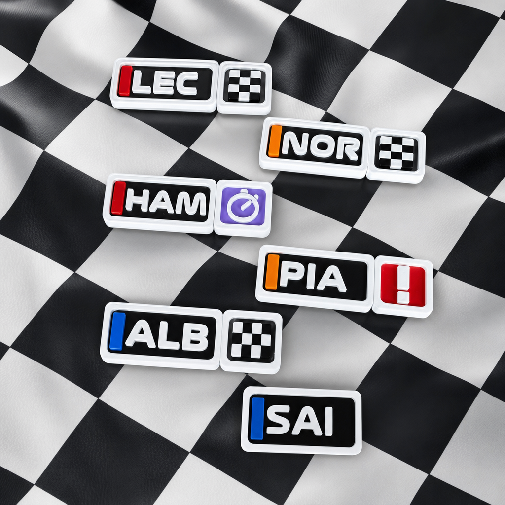 Motorsport Grand Prix Driver Leaderboard Magnetic Tracker, 22 Racers Name Magnets Racing Fan Gift, 3D Printed Interactive Race Standings Board