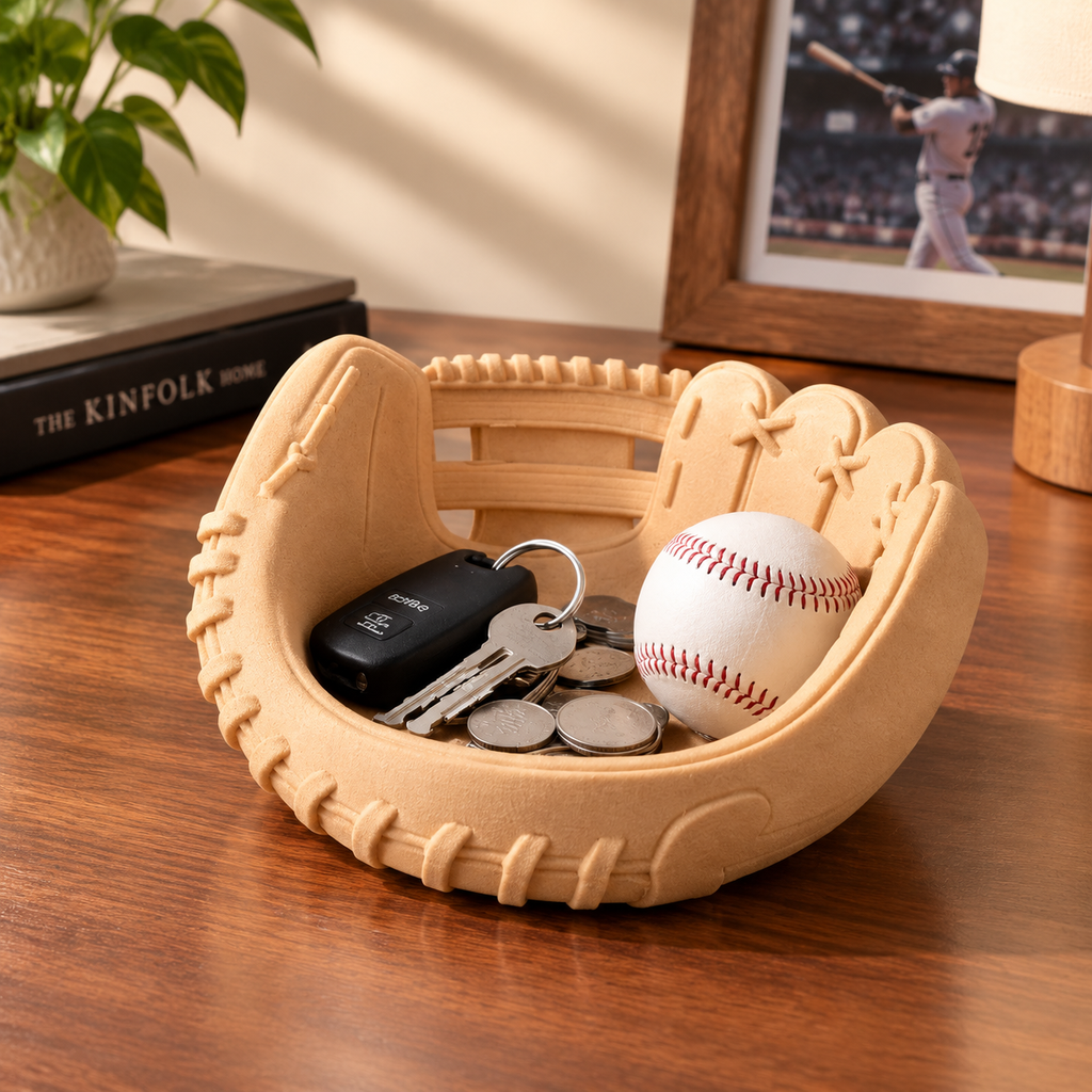 Custom 3D Printed Baseball Glove Catchall Tray, Baseball Lover Decor Key Bowl, Entryway Coin Jewelry Storage Dish, Baseball Fan Gift