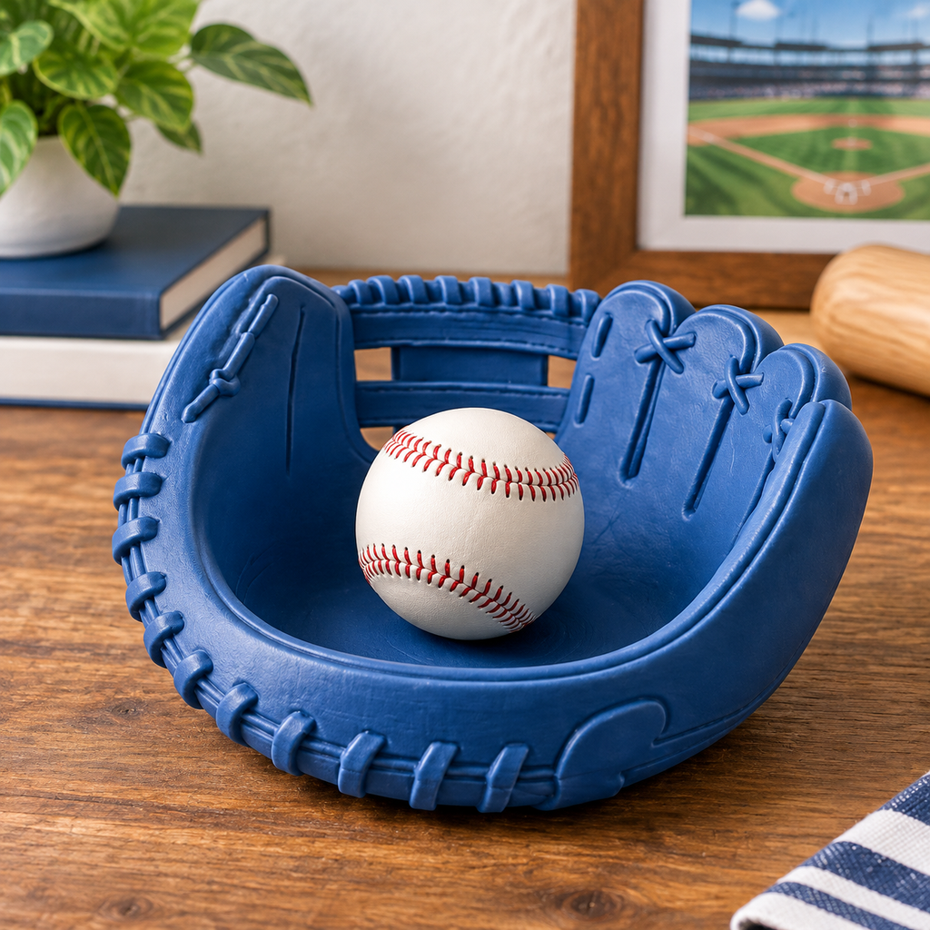 Custom 3D Printed Baseball Glove Catchall Tray, Baseball Lover Decor Key Bowl, Entryway Coin Jewelry Storage Dish, Baseball Fan Gift