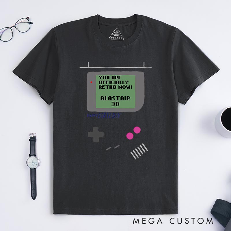 Personalized Offically Retro Gamer Classic T-Shirts Video Game Tshirt Geek Gaming Nerd Shirt