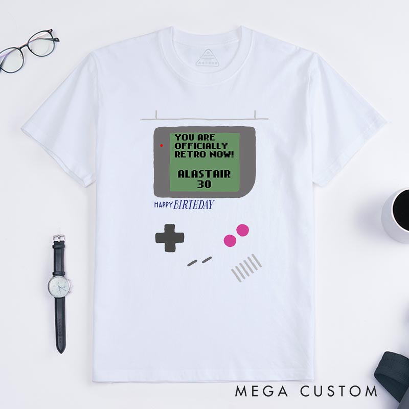 Personalized Offically Retro Gamer Classic T-Shirts Video Game Tshirt Geek Gaming Nerd Shirt