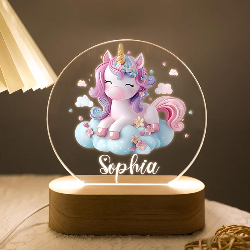 Personalized Cloud Shape Custom Name Soft Glow Decorative Gift Magical Princess Style Cozy Nursery Room Dream Fantasy Night Light
