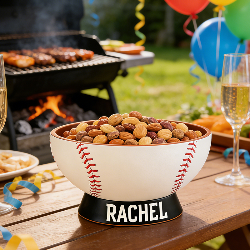 Personalized 3D Printed Baseball Snack Bowl Baseball Party Snack Bowl for Game Day Fans