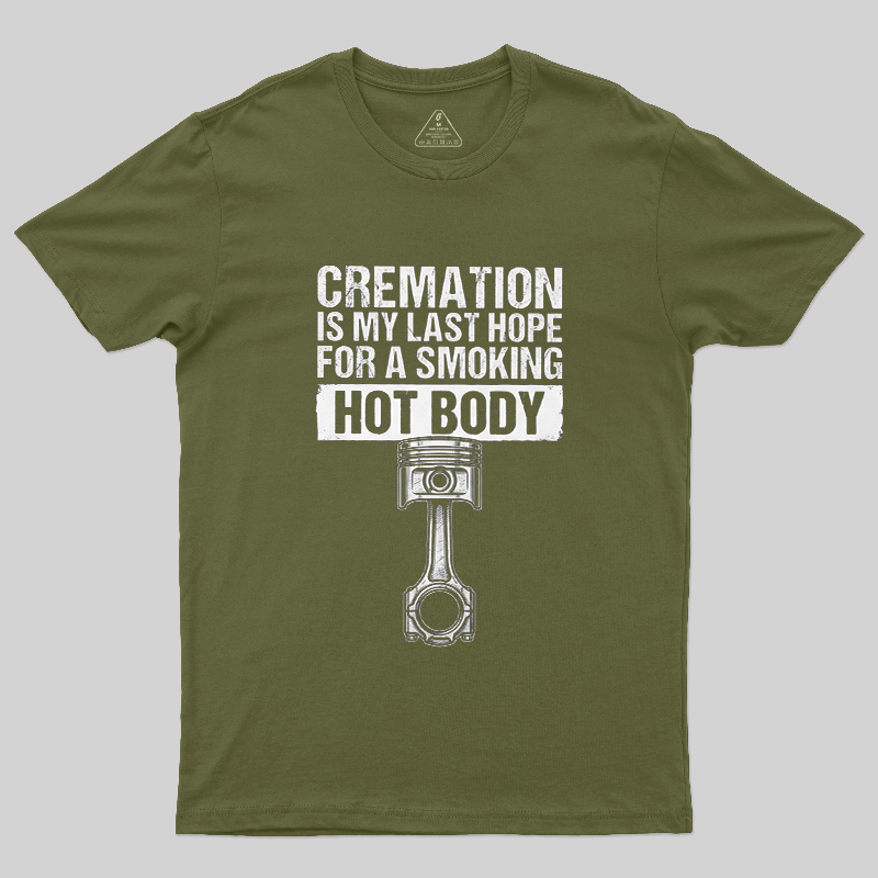 Cremation Smoking Hot Body Piston Car Guy Vintage Graphic T-Shirt