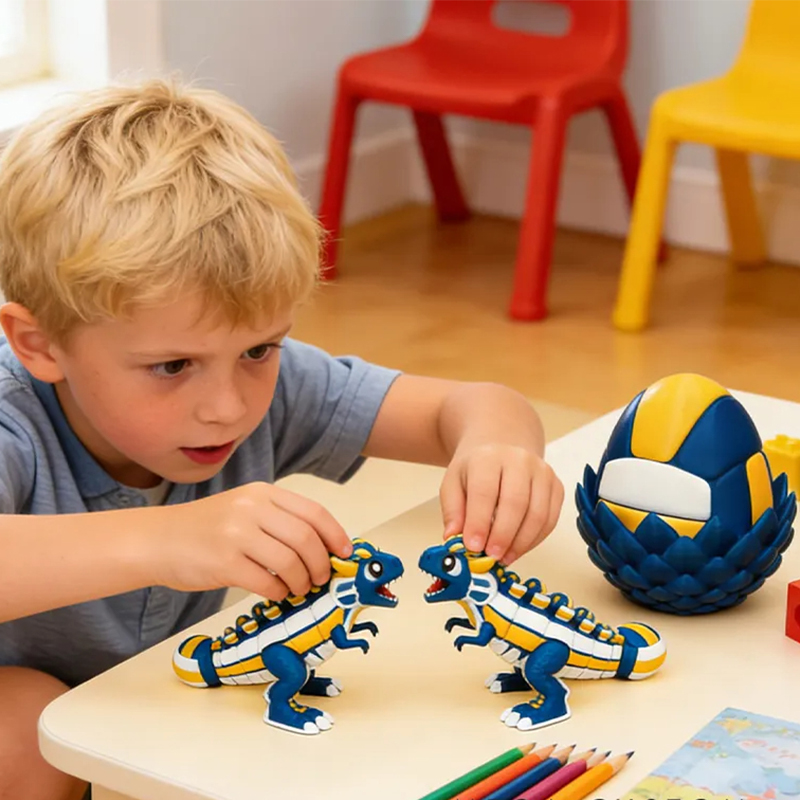 Personalized 3D Printed Volleyball Dragon and Egg Toy Set with Custom Name for Kids and Fans
