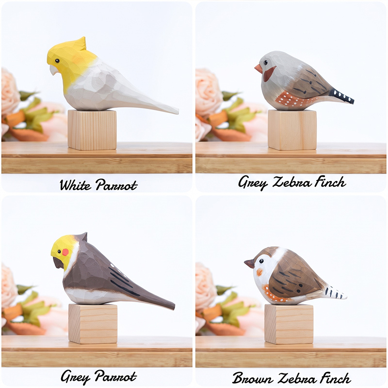 Personalized Hand-Carved Wooden Bird Sculpture Rustic Bird Decor Nature Enthusiast Gift Memorial Gift for Family