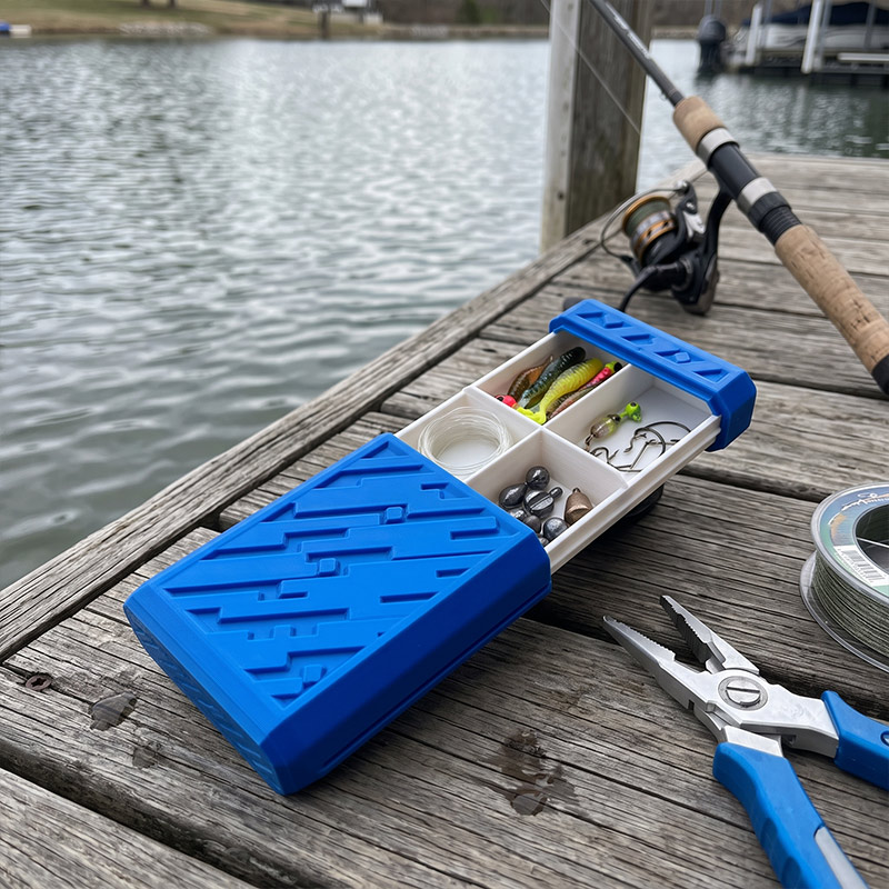 Personalized Pocket Fishing Tackle Box with Name for Dad Grandpa Papa Fishing Gifts
