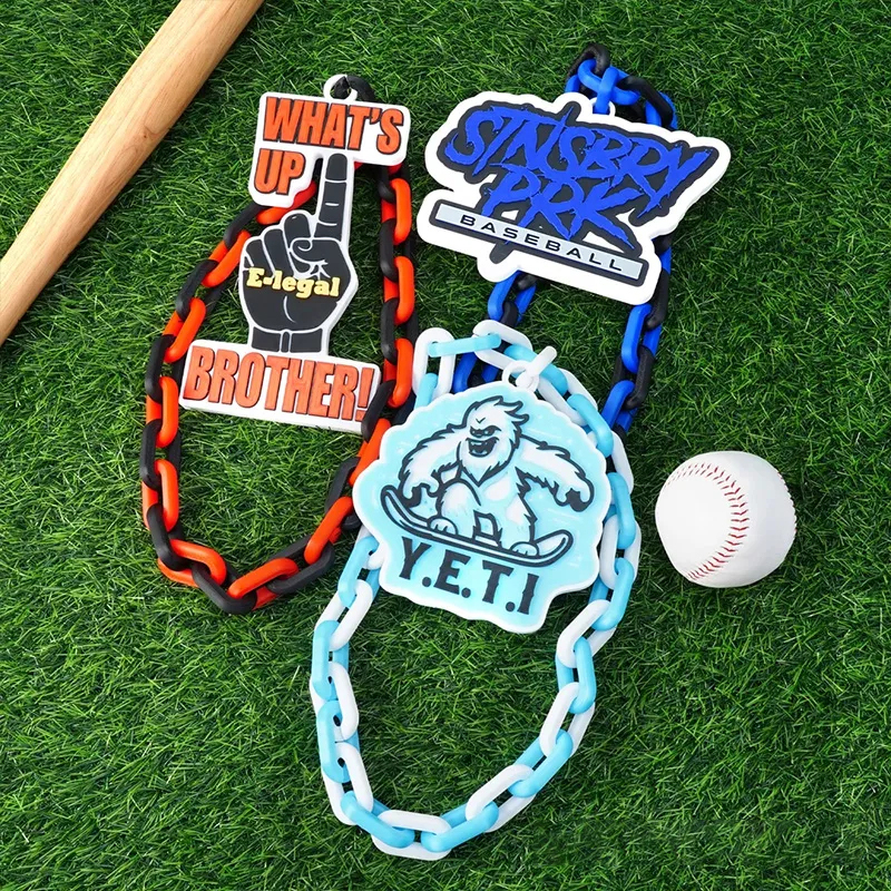 Personalized 3D Printed Sporty Team Logo Turnover Chain with Photo Birthday Game Day Gift for Team Members Sports Fans