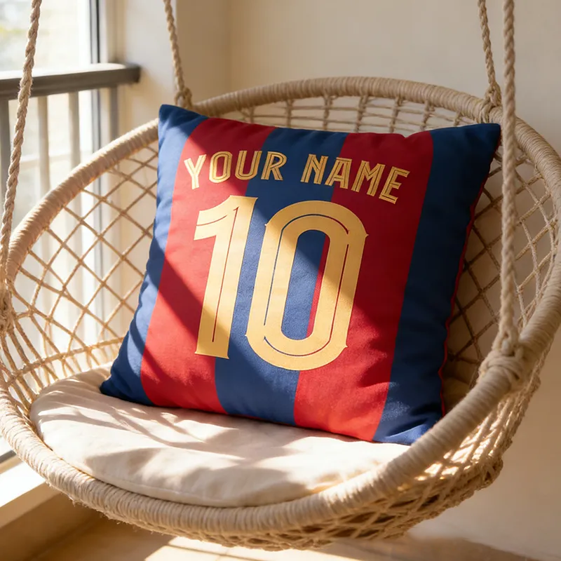 Personalized Soccer Jersey Pillow with Custom Name and Number Design