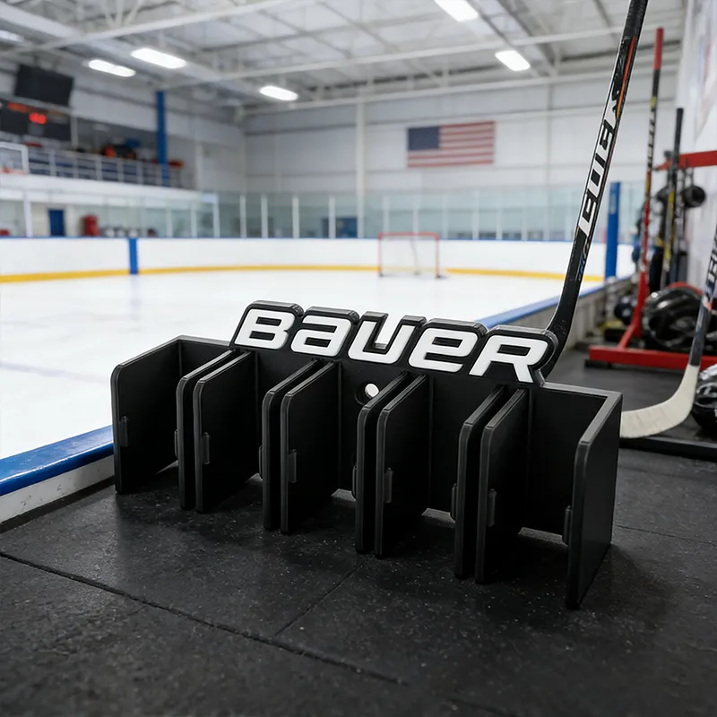 Personalized Ice Hockey Stick Rack with Custom Name Design Perfect for Organizing Your Gear