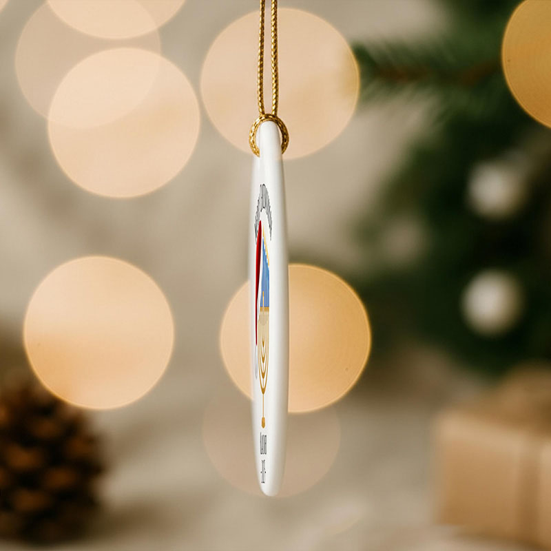 Personalized Chrismukkah Ornament with Custom Name and Year Religious Decor Hanukkah & Christmas Ceramic Keepsake Gift Merry Chrismukkah Gift