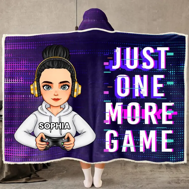 Personalized I'm Gaming Do Not Disturb Wearable Blanket Hoodie Gift for Gamer Geek Lover