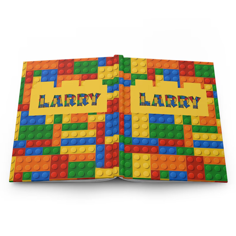 Personalized Building Block Notebook Kids Hardcover Journal Building Block Toy Enthusiasts Kid Gift