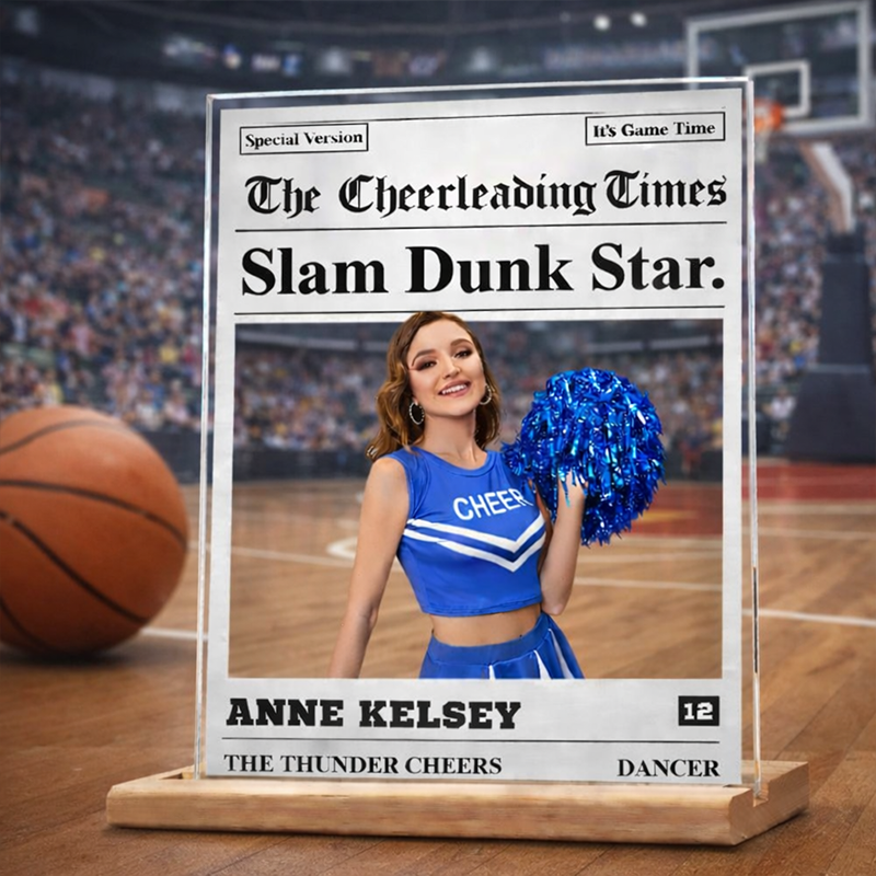 Personalized Cheerleading Magazine Cover Custom Photo and Name Display