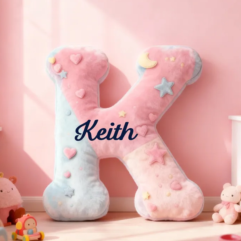 Personalized Pink Macaron Alphabet Throw Pillow Graphic 3D Print Cute Dessert Letter Pillow with Name for Kids Girl Boy Baker Christmas Gifts Loving Room Decor